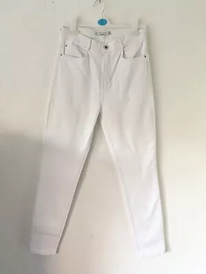 Zara White Trafaluc Skinny Jeans  Size 12Leg 28”Pockets Zip Up • £6