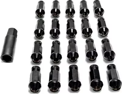 (Set Of 20) Muteki 32905B SR Series Black 12mm X 1.5mm SR48 Open End Lug Nut Set • $39