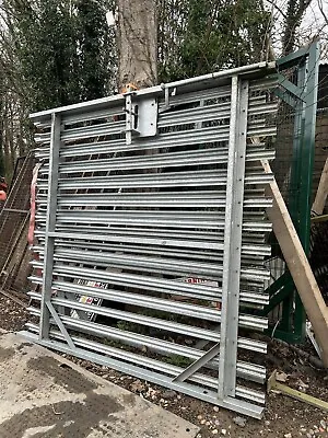 Palisade Galvanised Site Gates 4.8m X 2.4m Security Driveway Double Metal Gate • £800