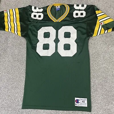 Champion Keith Jackson #88 Green Bay Packers NFL Football Jersey Size 40 VTG 90s • $29.99