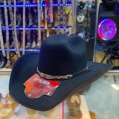 Men’s Black Felt Cowboy Hat. Men’s Western Cowboy Hat. Sombrero Vaquero Negro. • $38.99