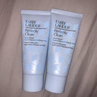 £9.99 • Buy 2 Estee Lauder Perfectly Clean MultiAction Foam Cleanser/Purifying Mask -New