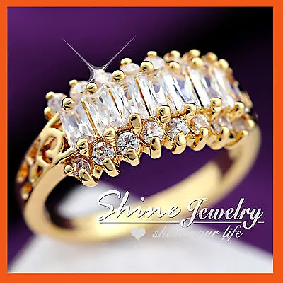 $10.98 • Buy 18k Yellow Gold Gf Vintage Square Lab Diamonds Filigree Engagement Wedding Ring