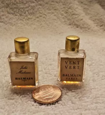 Balmain Paris - Jolie Madame & Vent Vert - Tiny Sample Size Perfume Vintage RARE • $35