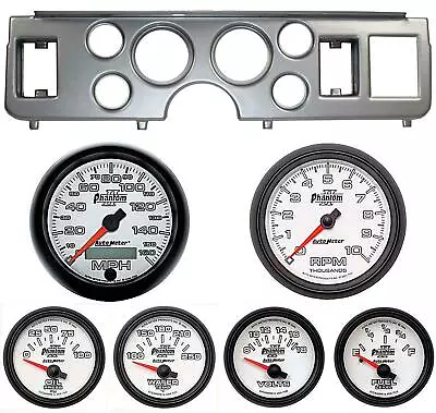 79-86 Mustang Silver Dash Carrier W/ Auto Meter Phantom II Gauges • $1209.95