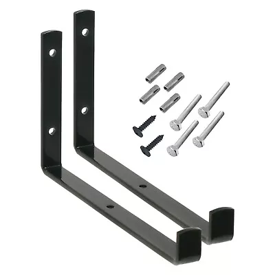 Wall Ladder Bracket Hook Rack UNIVERSAL Secure Ladders Brackets Fixings Black  • £11.99