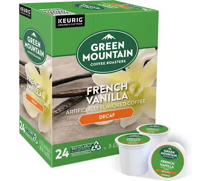 $54.95 • Buy Green Mountain Single-Serve Keurig Coffee K-Cup Pods French Vanilla Decaf, 96 Ct