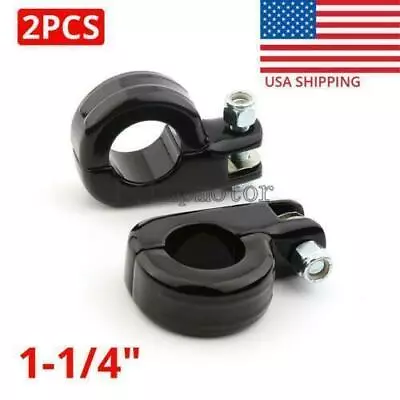 Motorcycle 1-1/4  32mm Engine Guard Foot Pegs Mount Clamps For Harley-Davidson • $29.22