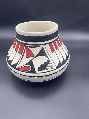 R Galvan Signed Polychrome Slip Jar Pottery Made In Mexico Southwest • $40