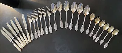 $2100 • Buy PUIFORCAT Renaissance No 49 French Sterling Dessert / Luncheon Place Settings