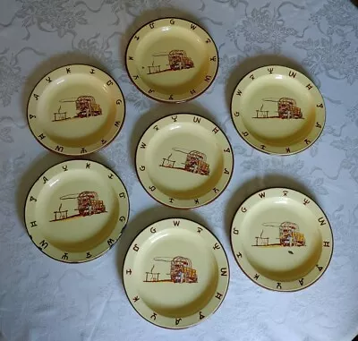 MONTERREY WESTERN WARE Enamelware 10  Plates Mexico Chuckwagon * Set Of 7 Plates • $150