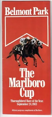 Secretariat Slew O' Gold In 1983 Belmont Park Marlboro Cup Horse Racing Program • $3.99