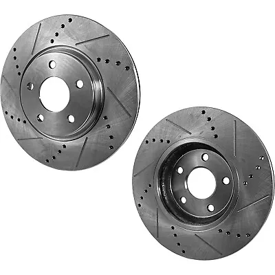 Brake Disc For 15-20 Ford Mustang Cross-drilled And Slotted Front • $156.18