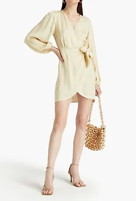 TIGERLILY Womens NEW Long Sleeve Wrap Mini Dress AU 14 RRP $229 ***AS-IS*** • $29.95