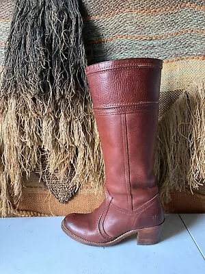 Frye 77230 Jane Riding Boot Tall Womens Size 7.5 B Brown Leather • $120