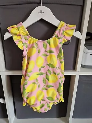 Baby Girls Tu Lemon Swimming Costume Frill Detail Size 18-24 Months • £0.99