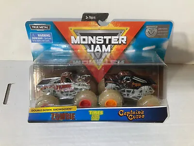 Monster Jam Zombie Vs Captain's Curse Glow In Dark Tires Spin Master • $18.95
