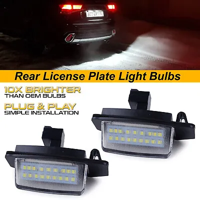 2x White LED Number License Plate Light For Mitsubishi Outlande Lancer Sportback • $15.97