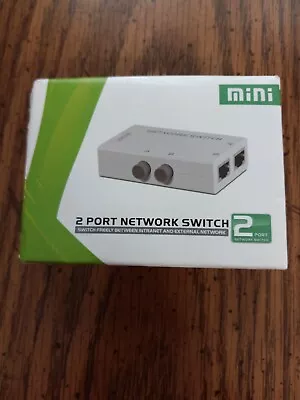 Mini 2 Ports Network Switch Splitter Selector Hub 1-in 2-Out UNTESTED! • $8