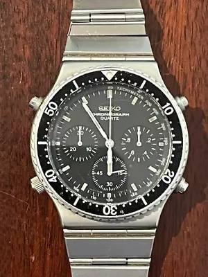 Vintage Seiko Speedmaster Chronograph Rare Clasp 7A28-7040 JDM All Orig REDUCED • $780