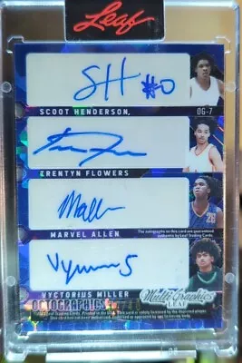 Scoot HENDERSON Tahaad PETTIFORD HARPER + 2022-23 Leaf Multigraphics Octo 8 AUTO • $149.99