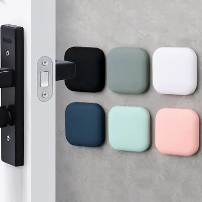 Door Handle Bumper Self Adhesive Silicone Doorstop Anti-crash Pad Wall Protector • £4.08