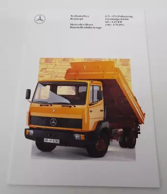 Brochure Mercedes Construction Site Vehicles 1990 6.5 - 15t - EXCELLENT CONDITION • $8.47