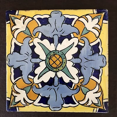 Antique California Or American 8” Hand Painted Tile • $49