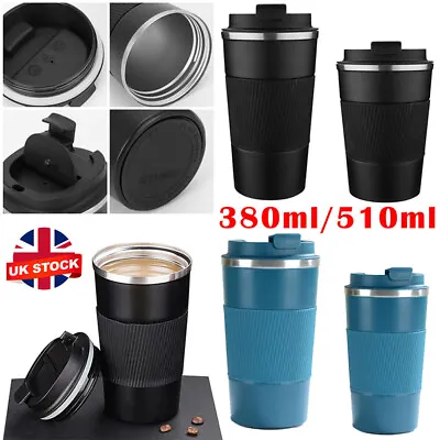 380/510 Stainless Steel Leakproof Insulated Thermal Travel Coffee Mug Cup Flask • £8.69