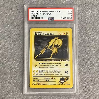 2000 Pokemon Gym Challenge #15 Rocket's Zapdos PSA 7 NM 15/132 • $59.99