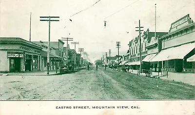 1907 Street Scene Mountain View Ca Santa Clara Vintage Postcard (sx 700) • $17.50