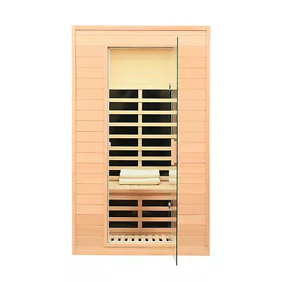 Indoor 2 Persons Sauna Room Saunas Spa Hemlock 7 Heating Panles 1500W Detox Spa • $1700