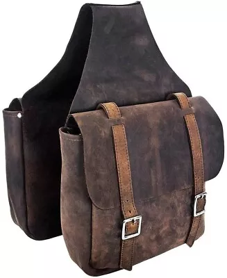 Vintage Leather Western Saddle Bag For Horse • $129