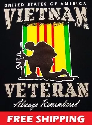 T-shirt-vietnam Veteran-always Remembered- • $15.99