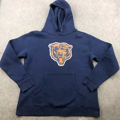 Chicago Bears Hoodie Mens XL Blue Graphic Spell Out Fleece Sweatshirt Fanatics • $24.95