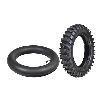 3.00-10 Dirt Bike Tire With QD015 Knobby Tread And Angled Valve Stem Inner Tube • $39.99