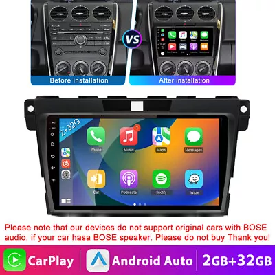 For Mazda CX-7 2007-2014 Android 13.0 Car Stereo MP5 Radio Player GPS CarPlay • $131.03