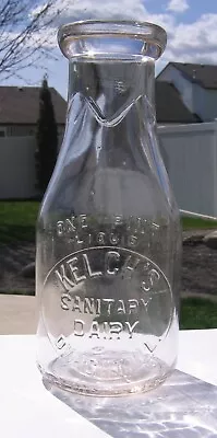 Kelch's Sanitary Dairy Dwight Illinois One Pint Milk Bottle • $19.99