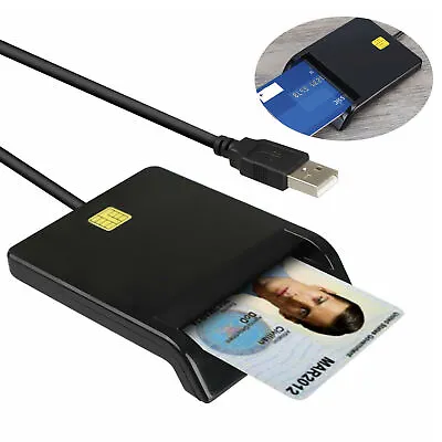 DOD Military USB Smart Card Reader For Common Access CAC/Government/National ID • $11.91