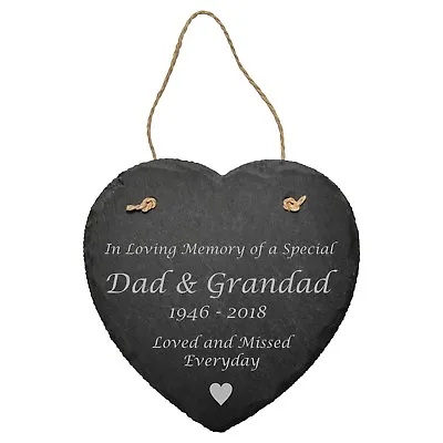 Personalised Engraved Slate Plaque Sign Memorial In Loving Memory Mum Dad Nana • £9.95