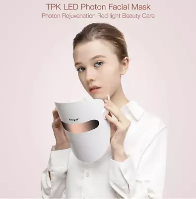 LED Face Mask Photon Facial Mask Light Therapy • £28.99