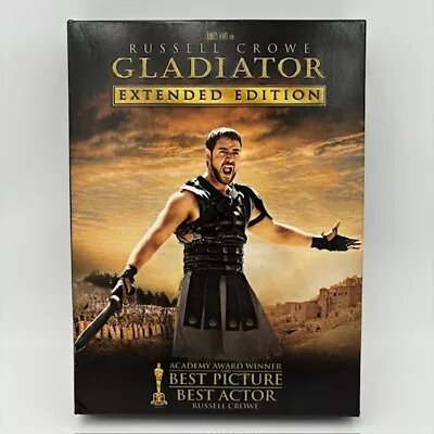 Gladiator Extended Edition (3-DVD 2005) Russell Crowe Academy Award Winner • $9.97