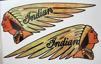 1939 INDIAN Motorcycle TANK DECALS - Exact Reproduction! USA MADE! Quality Vinyl • $82.62
