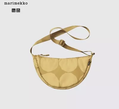 UNIQLO X Marimekko 2024 Printed Round Mini Shoulder Bag Beige NEW Free Shipping • $38.80