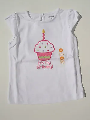 Gymboree NWT BUTTERFLY BLOSSOMS HAPPY BIRTHDAY Its My Top Shirt Cupcake 2 3 4 5 • $10.19