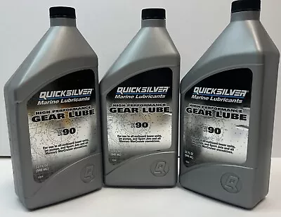 Quicksilver Mercury 92-858064Q01 SAE 90 High Performance Gear Lube OEM X3 QT • $64.97