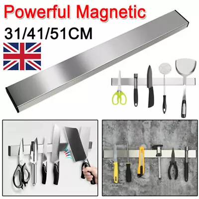 Magnetic Knife Holder For Wall Acacia Wood Strong Magnetic Knife Strip Rack • £9.95
