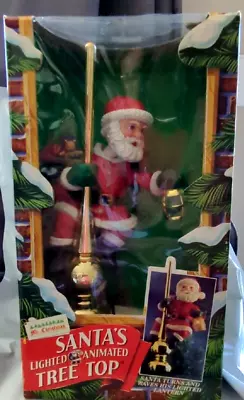 1994 Vintage Mr. Christmas Santa's Lighted Animated Tree Top TOPPER WORKS VIDEO • $79.99