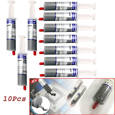 10Pcs Silicone Thermal Paste Grease Syringe Heatsink Compound Cooling For PC CPU • £7.75