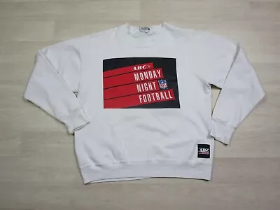 Vintage Nutmeg 1990's ABC NFL Monday Night Football Sweatshirt Large Rock N Roll • $27.98